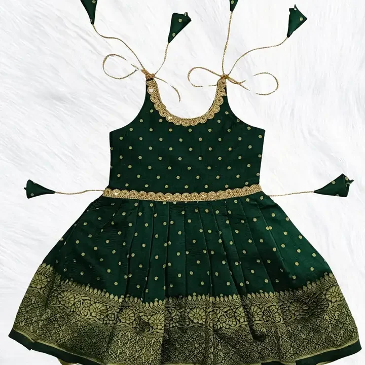 UFB Polka Dot Print Jacquard Fit & Flare Dress, Green