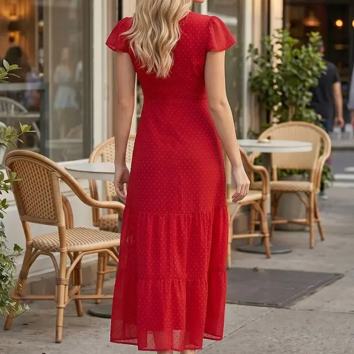 aayu Layered Georgette A-Line Maxi Dress