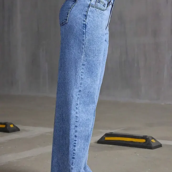 Aadvi Fashion Women Jean Baggy High-Rise Stretchable Jeans, Blue