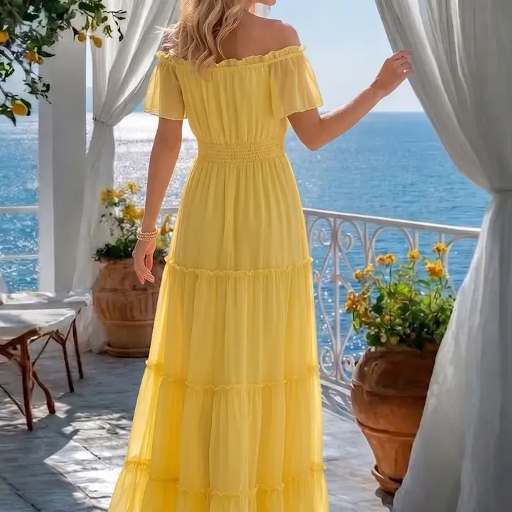 aayu Women Maxi Dress, Yellow