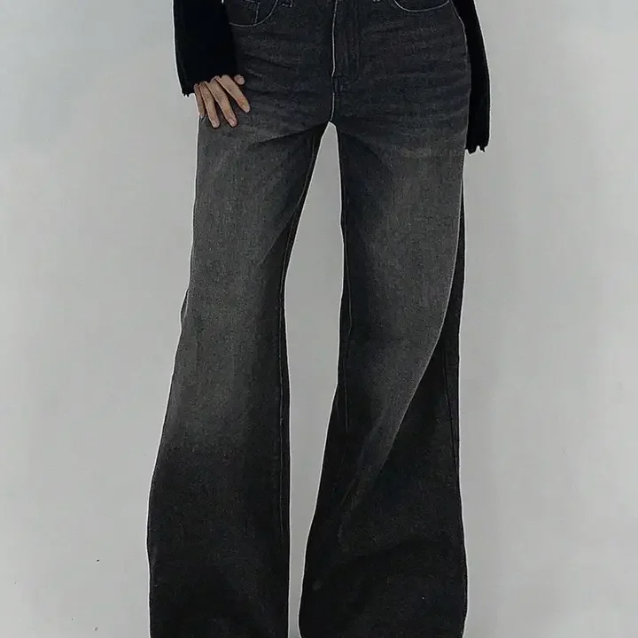 Aadvi Fashion Women Comfort Baggy High-Rise Stretchable Jeans, Black