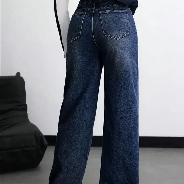 Nifty Women High-Rise Baggy Fit  Jeans, Blue
