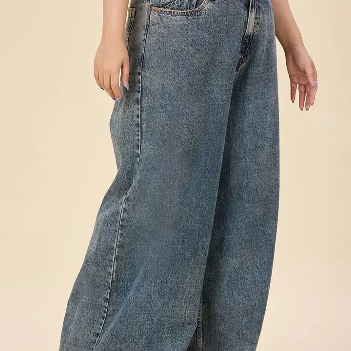Turning Blue Plus Size Women Wide Leg High-Rise Stretchable Jeans