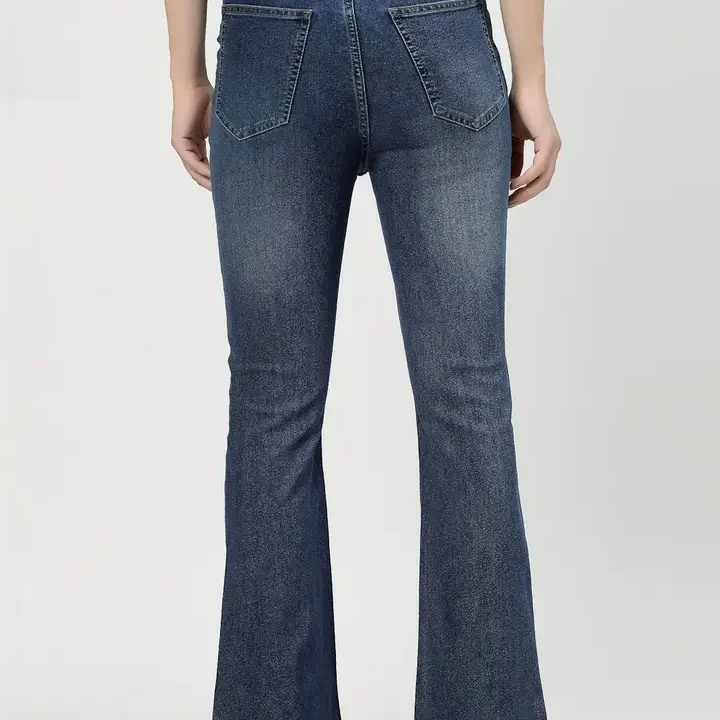 COSMIC Women Bootcut High-Rise Light Fade Stretchable Jeans, Blue