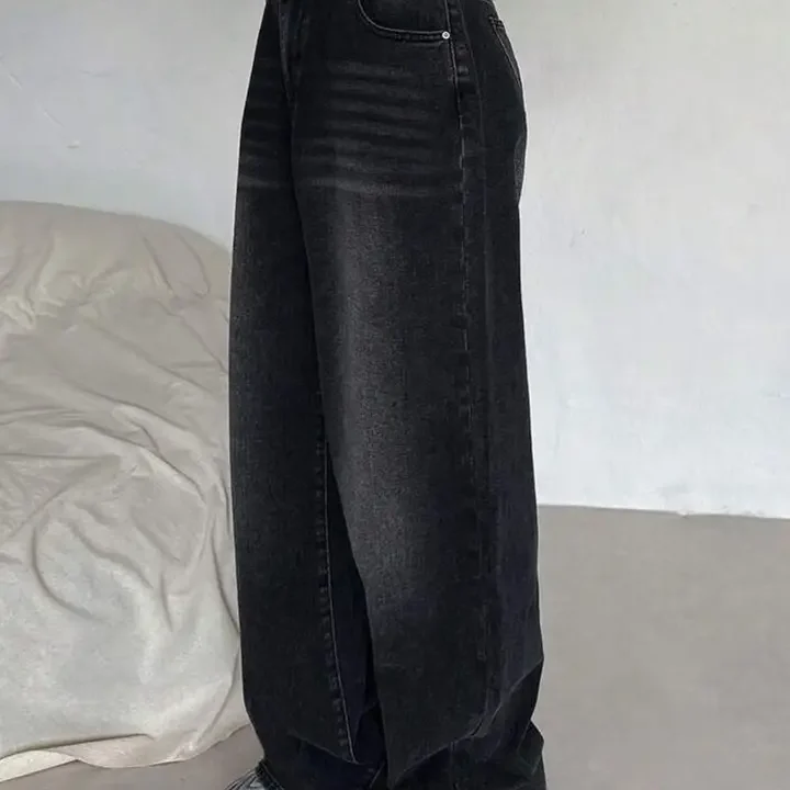 HUNTER & HAYES Women Wide Leg High-Rise Light Fade Jeans, Black