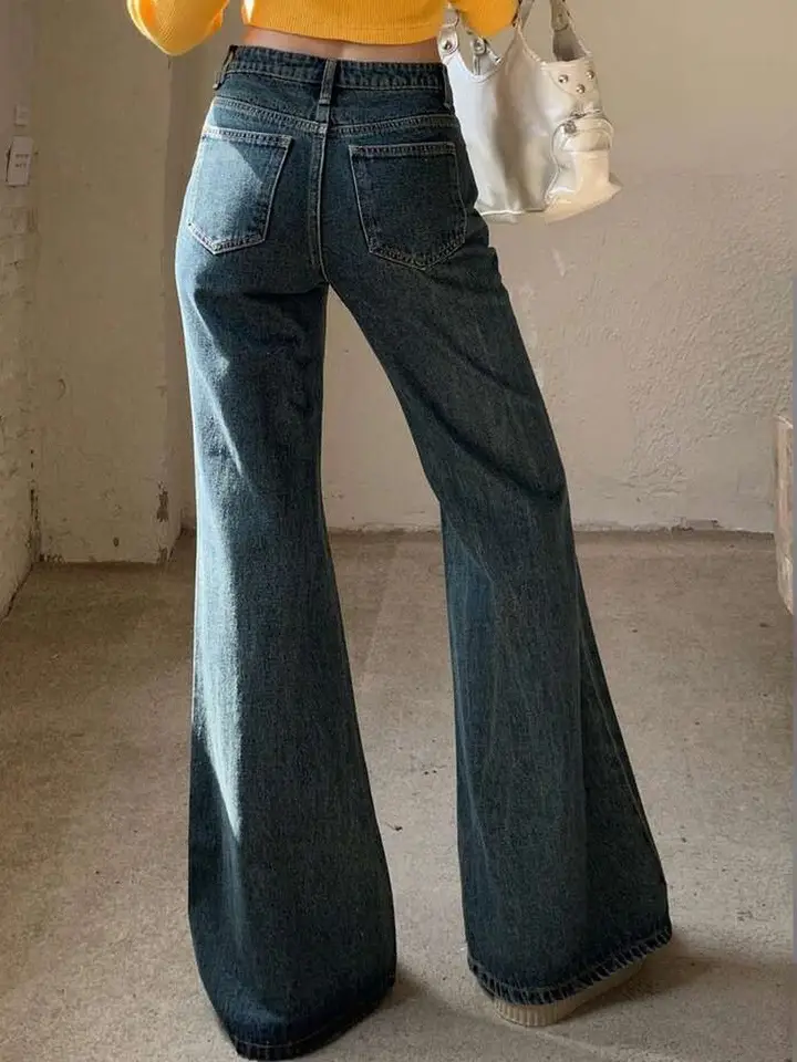 Aadvi Fashion Women Loose High-Rise Acid Wash Stretchable Jeans, Green